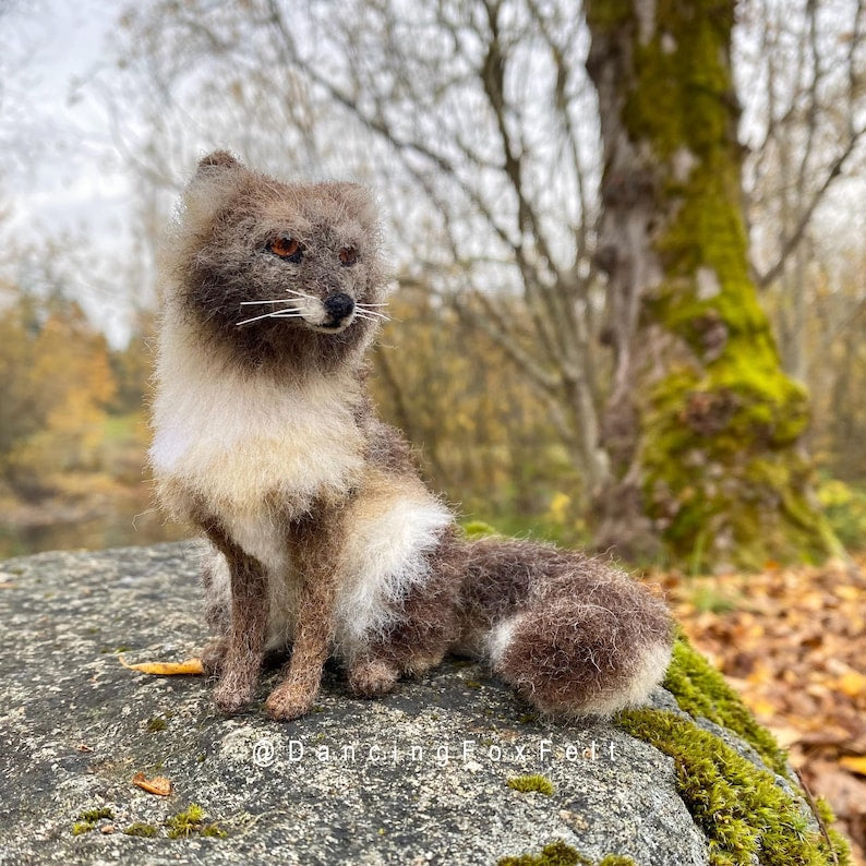 Willow Frost Felted Fox by Jordan Taylor