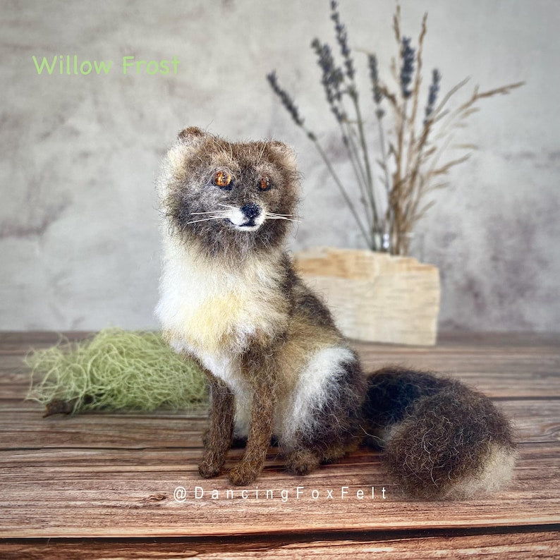 Willow Frost Felted Fox by Jordan Taylor