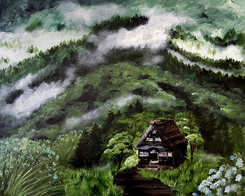 Japanese Countryside | Large Giclee Print