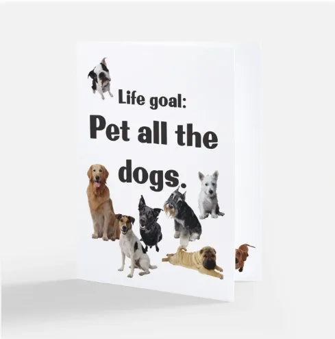 Pet All Dogs Greeting Card