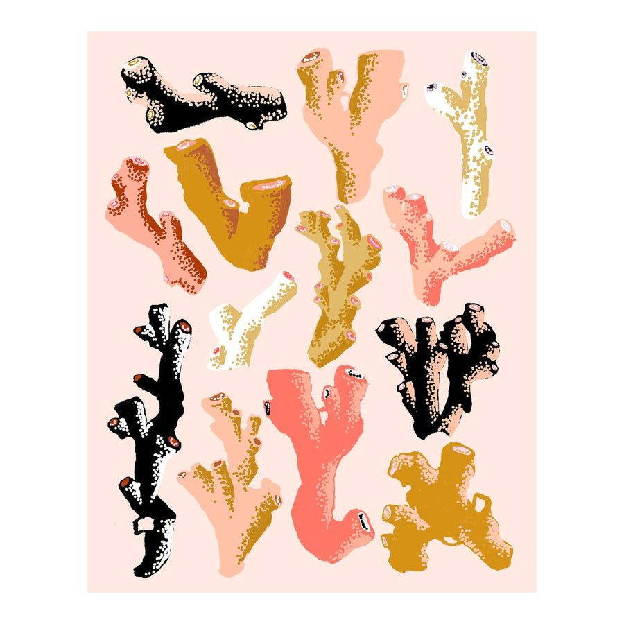 Interlocking Coral Print by Sarah Gordon