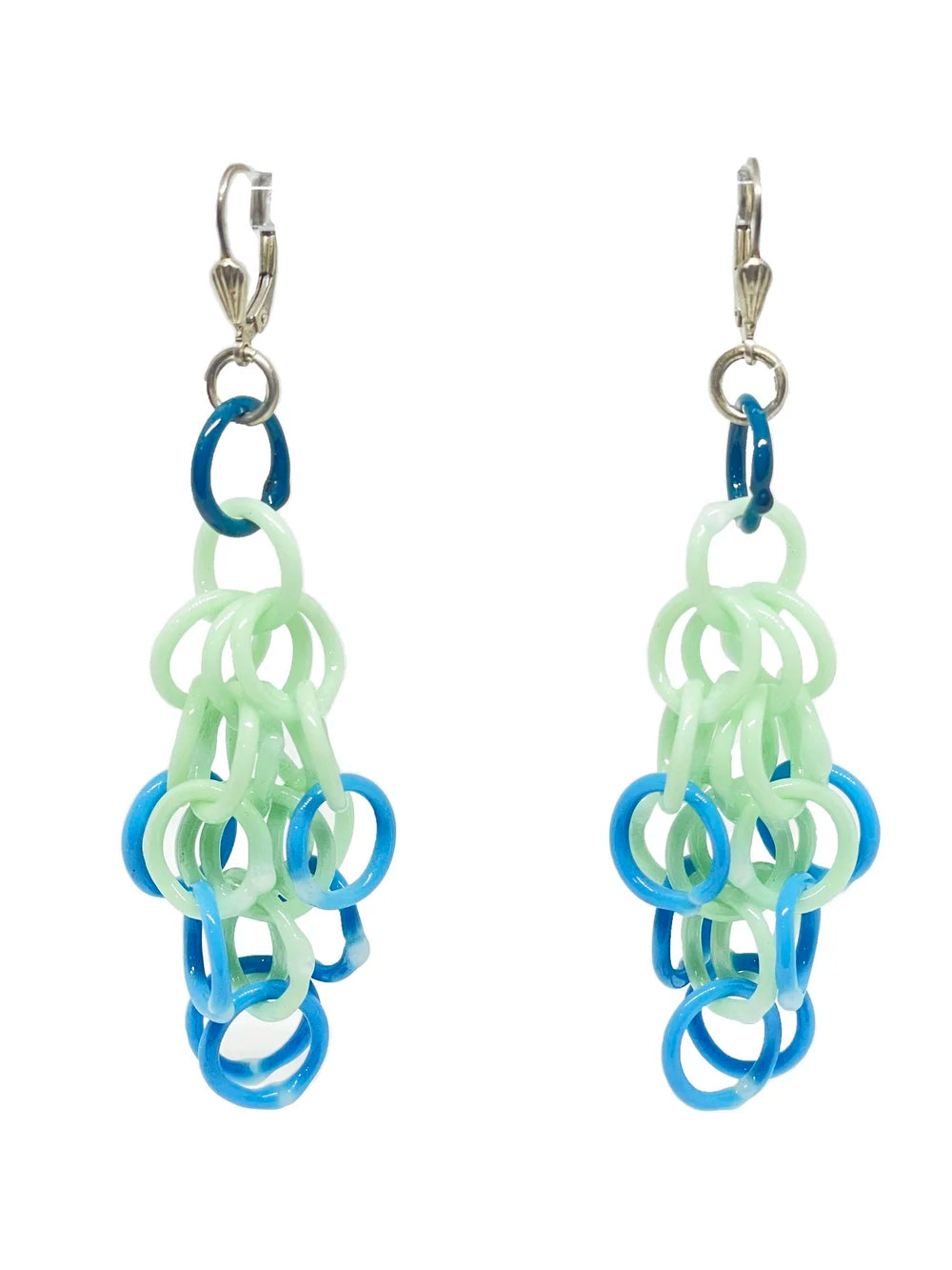 Assorted Large Tonal Glass Tassel Earrings by Inna Patina