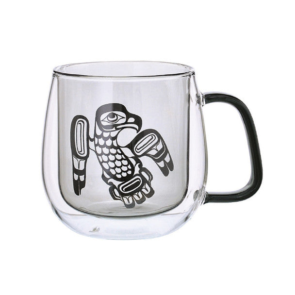 Eagle Double Walled Colored Glass Mug