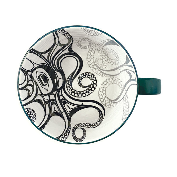 Octopus (Nuu) Porcelain Mug by Ernest Swanson