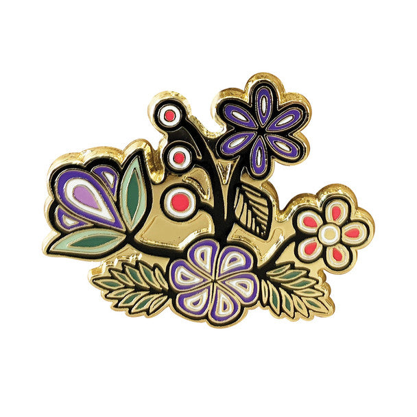 Ojibwe Florals - Enamel Pin by Storm Angeconeb