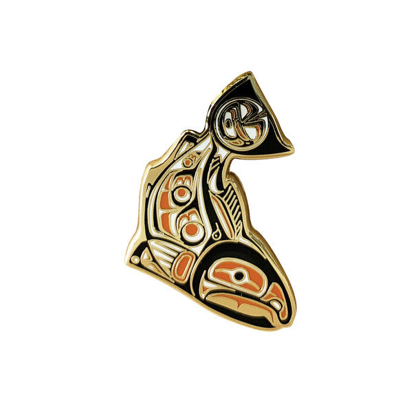 Sockeye Salmon - Enamel Pin by Paul Windsor