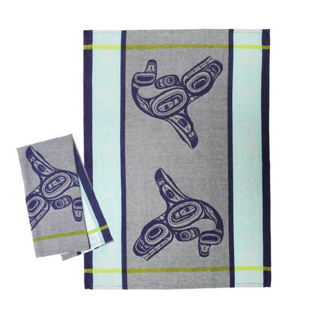 Whale Tea Towel by Ernest Swanson