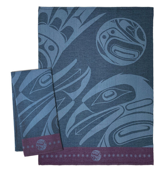 Raven Moon Tea Towel by Allan Weir