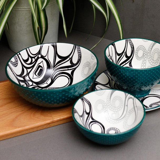 Octopus (Nuu) Porcelain Serving Bowl by Trevor Angus