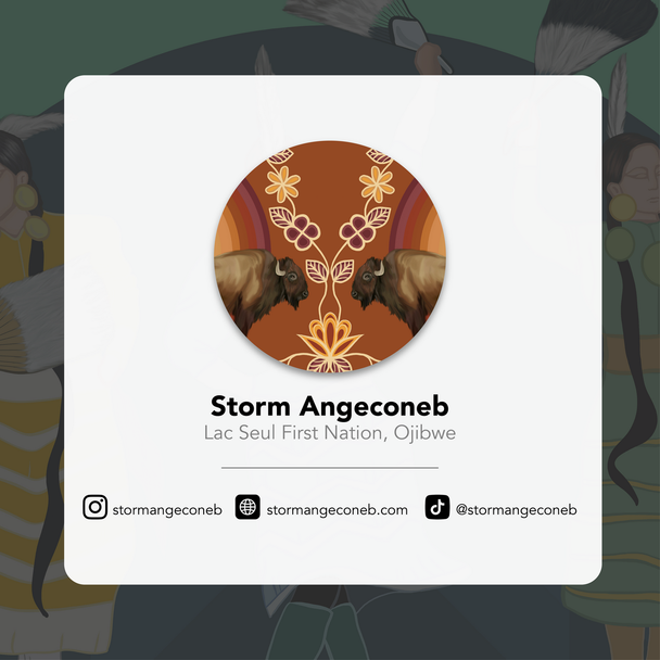 Ojibwe Florals - Enamel Pin by Storm Angeconeb