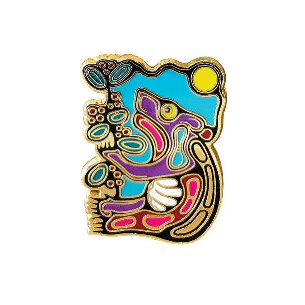 Foraging Bear - Enamel Pin by Mark Anthony Jacobson