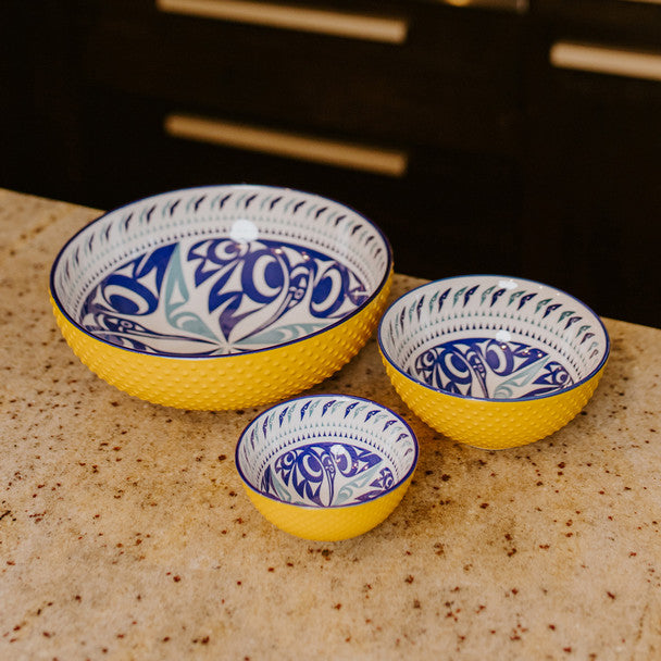 Hummingbird Porcelain Serving Bowl by Trevor Angus