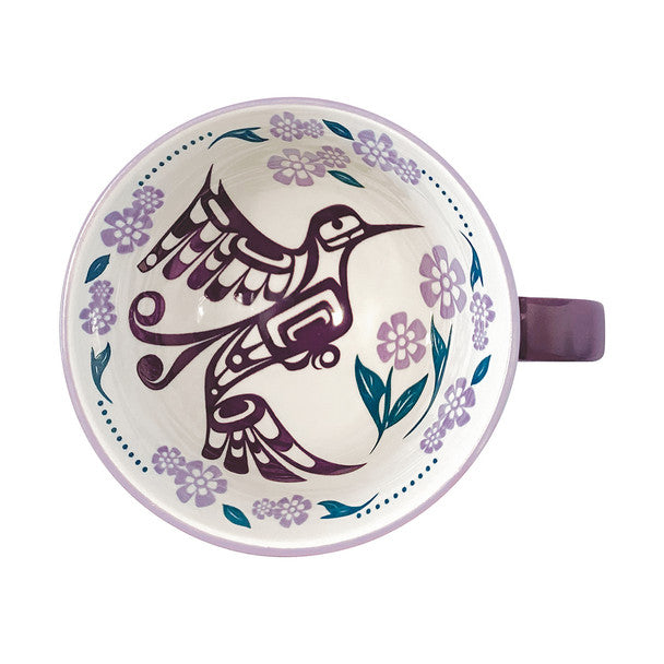 Hummingbird (Purple) Porcelain Mug by Francis Dick