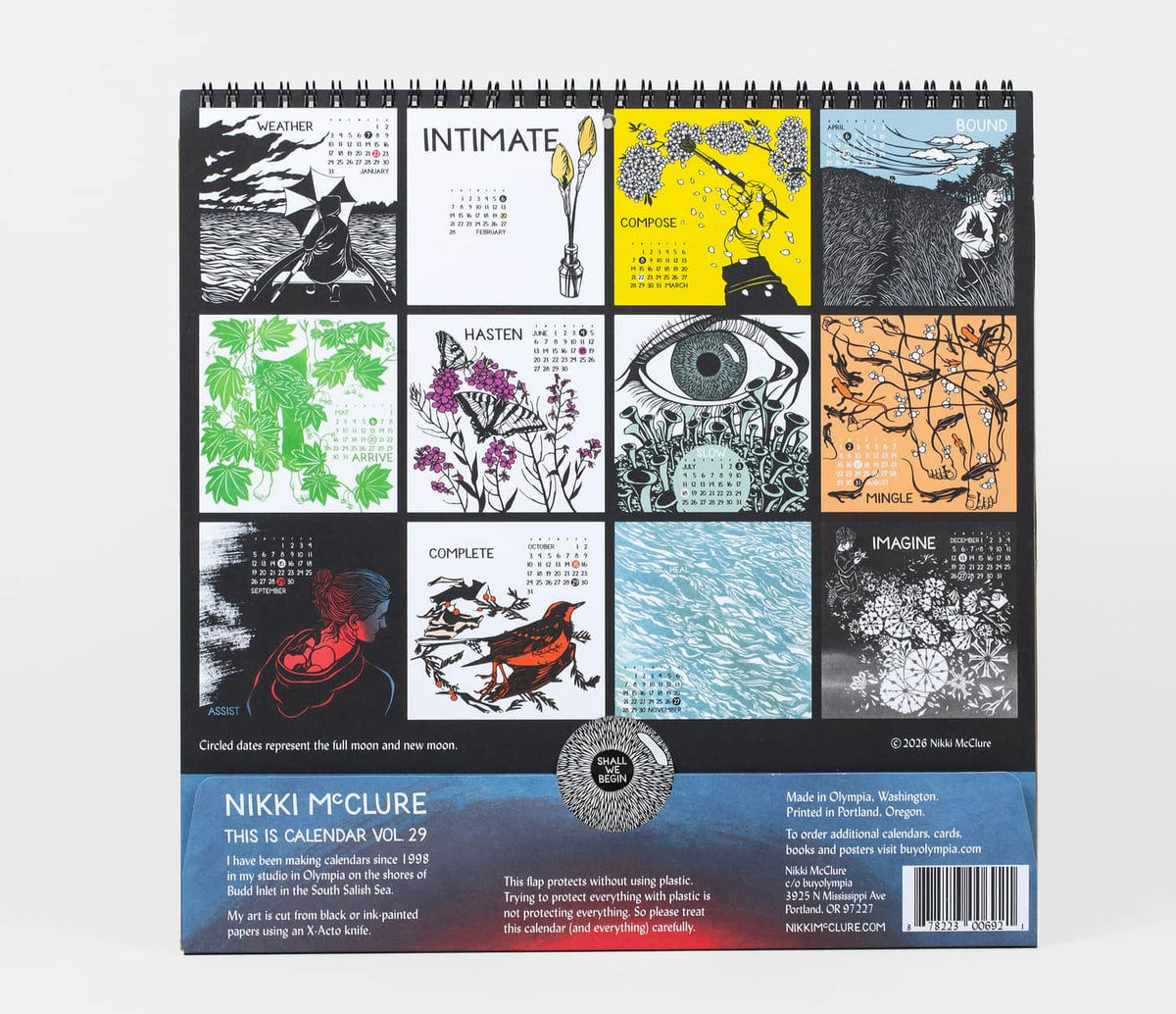 Shall We Begin - 2027 Wall Calendar by Nikki McClure