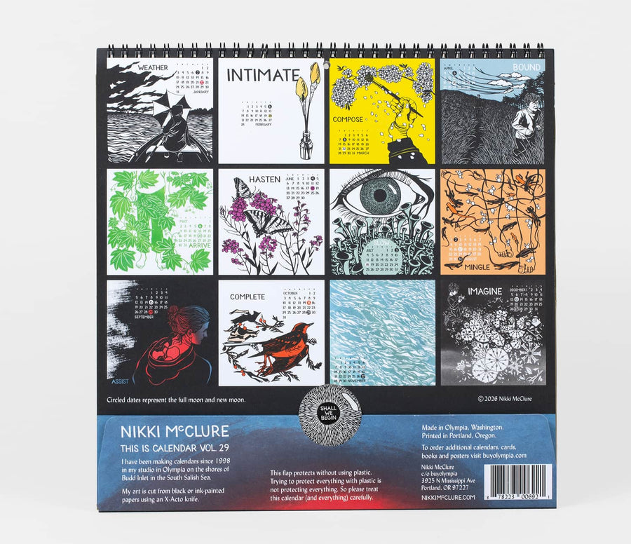 Shall We Begin - 2027 Wall Calendar by Nikki McClure