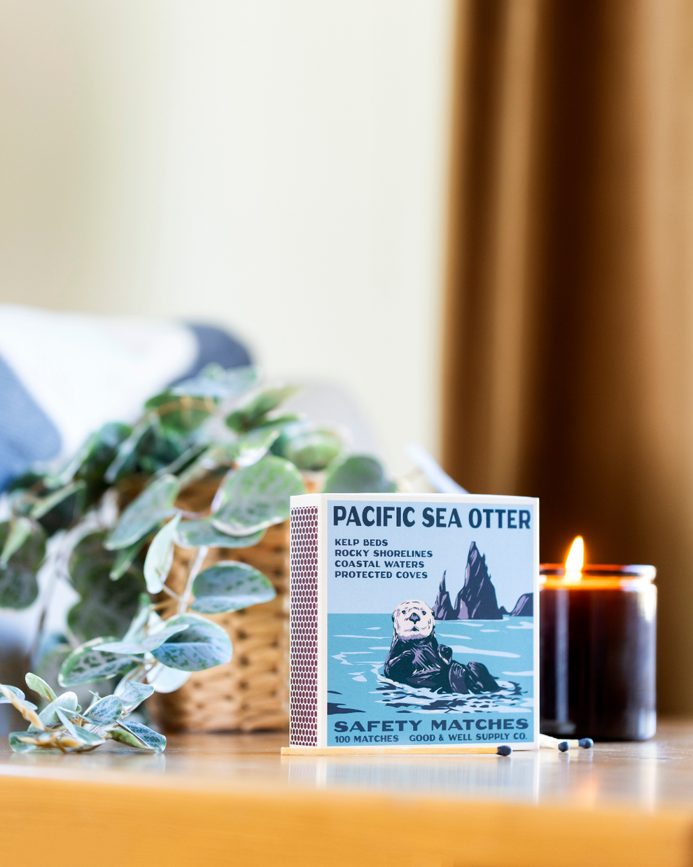 Pacific Sea Otter Safety Matches / Vintage Wildlife Series