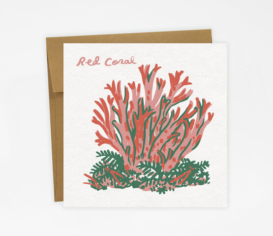 Red Coral Greeting Card