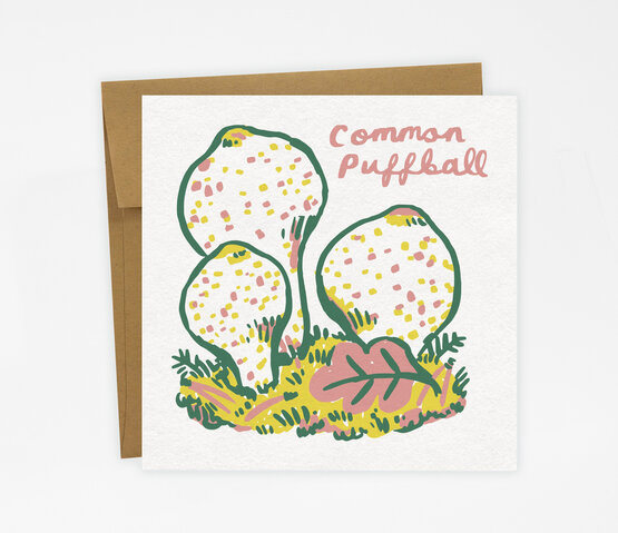 Common Puffball Greeting Card