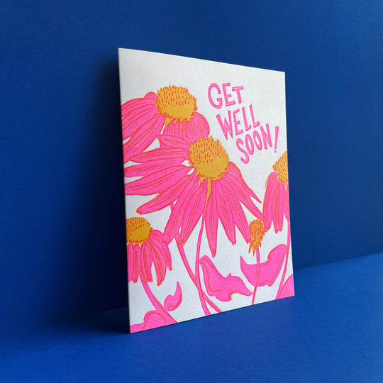 Get Well Echinacea Greeting Card