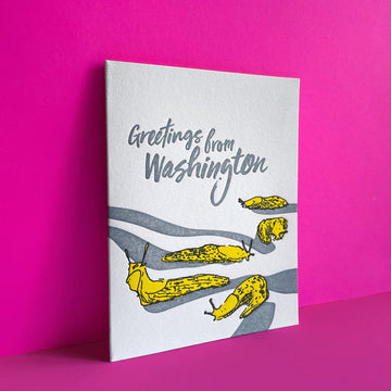 WA Slugs Letterpress Greeting Card