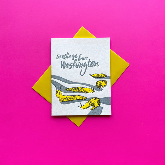 WA Slugs Letterpress Greeting Card