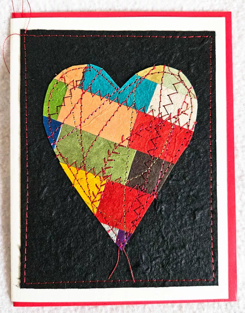 Large Hand Stitched Cards by RedThread Textile