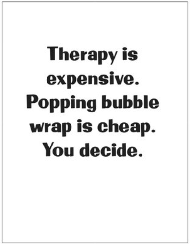 Therapy Bubble Wrap Greeting Card
