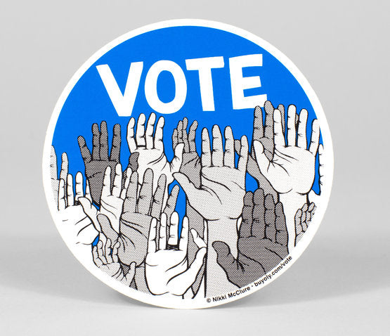 Vote Sticker by Nikki McClure