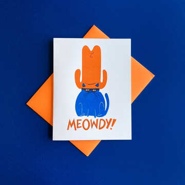 Meowdy Cat Greeting Card
