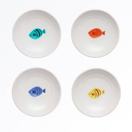 HAREKUTANI Fish Tiny Plate 4pcs set