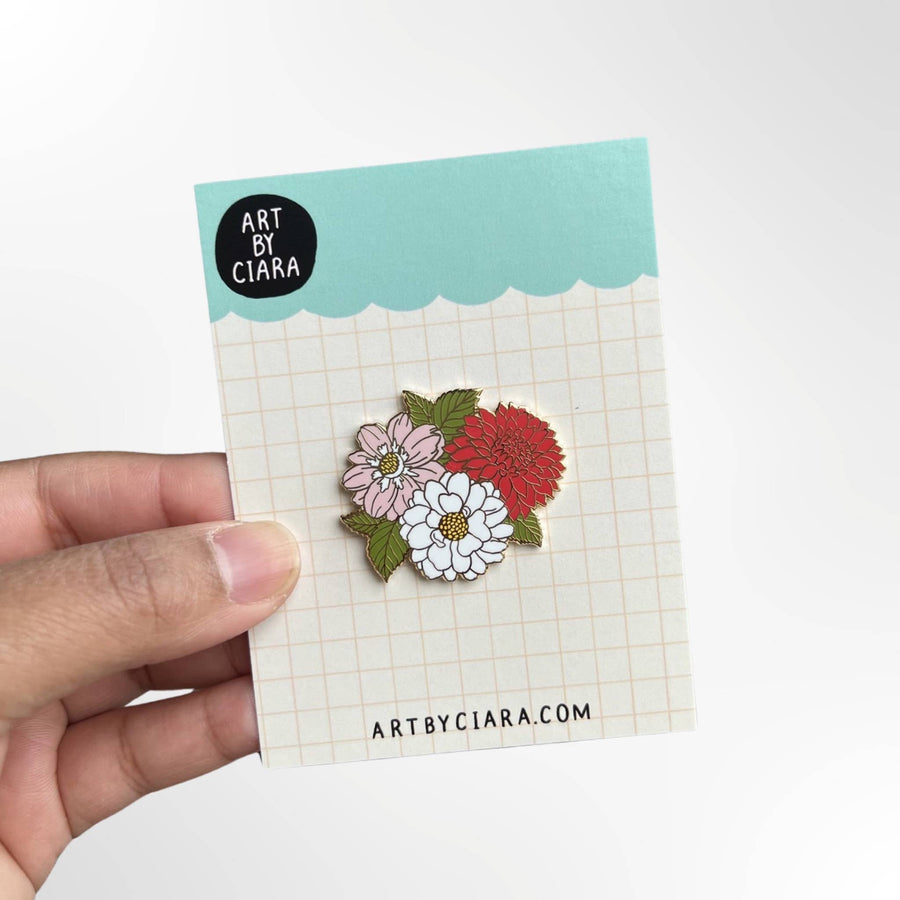 Dahlia Enamel Pin