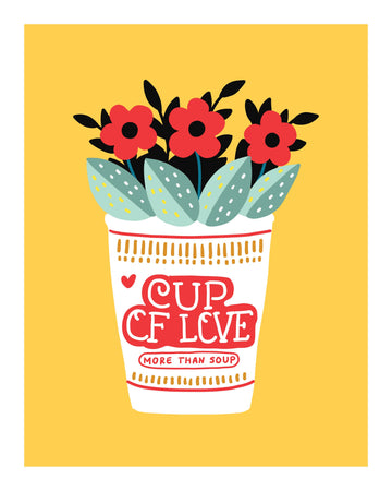 Cup of Love (Noodles) Giclee Print (8x10)