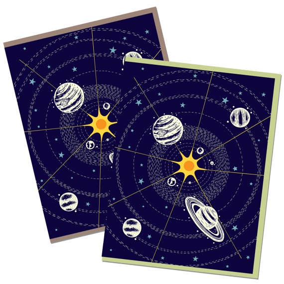 Space Solar System Card, Size A2
