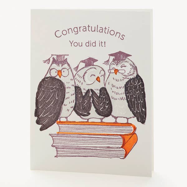 Owls Congrats You Did It Notecard