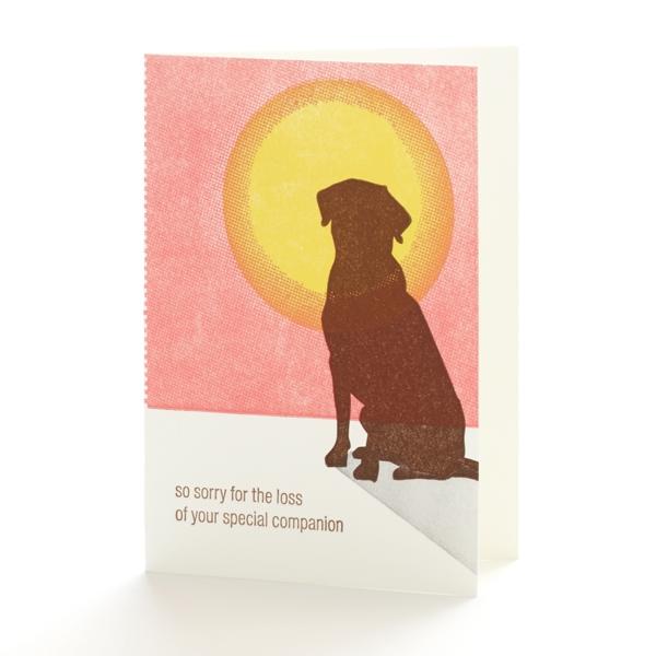 Dog Sympathy Notecard by Ilee Papergoods Letterpress