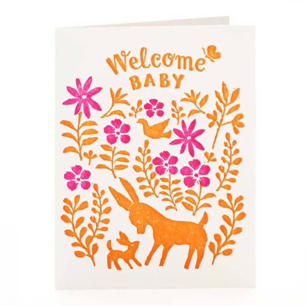 Animals Welcome Baby Notecard