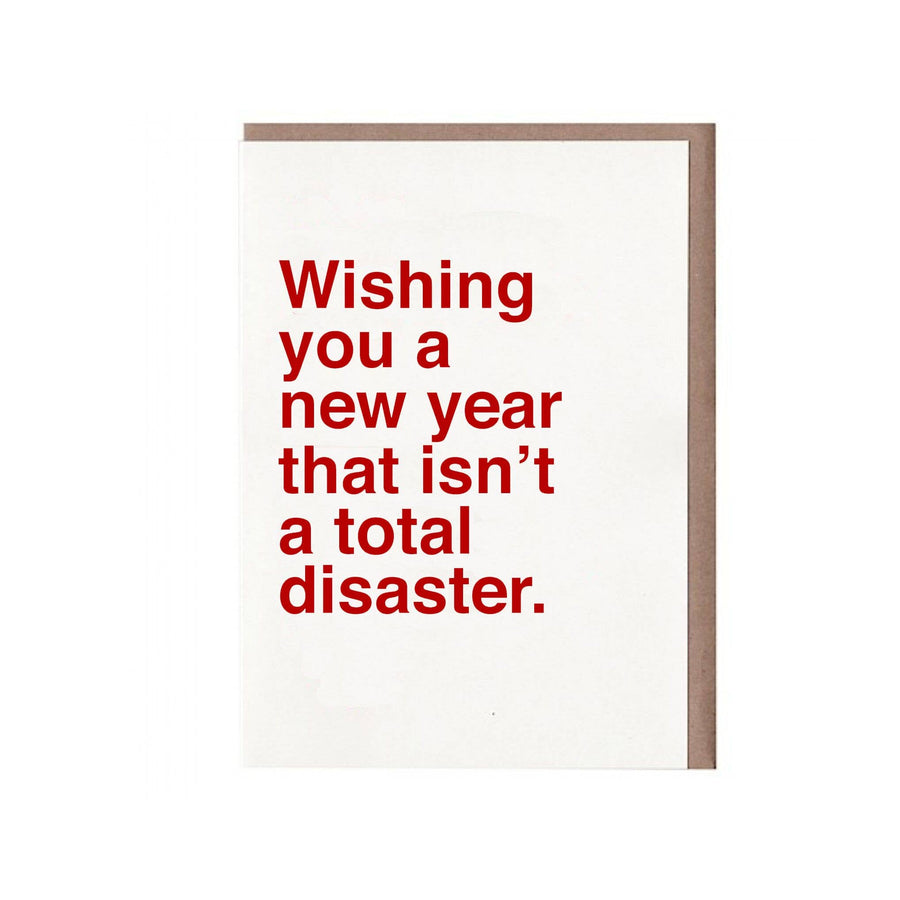 Disaster New Year Holiday Greeting Card