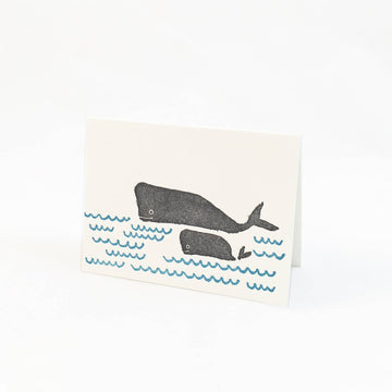 Mini card Whales by Ilee Papergoods Letterpress