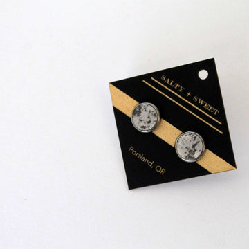 Memphis Stud Earrings: Grey Granite
