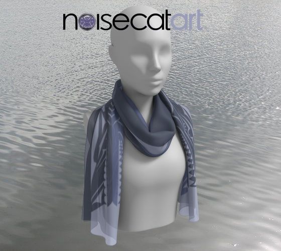 We Are Wolves Silk Scarf by NoiseCat Art