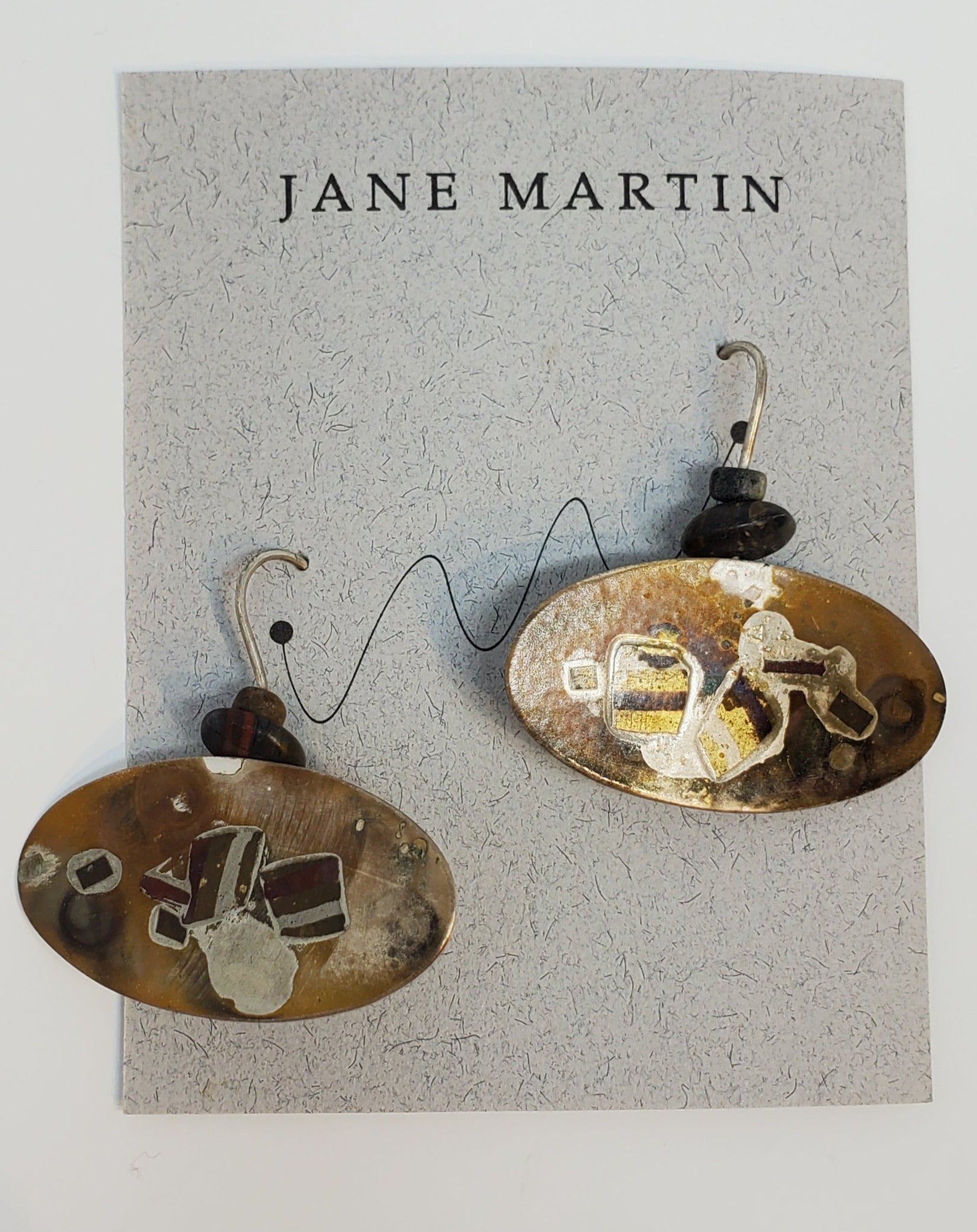 Wide Oval Earrings (ERF-110) by Jane Martin