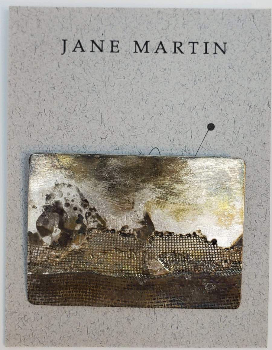 Rectangular Silver Brooch (PSM-103) by Jane Martin