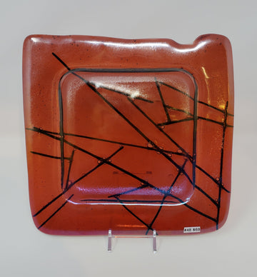 Square Stringer Tray #48 by Mesolini Glass Studio
