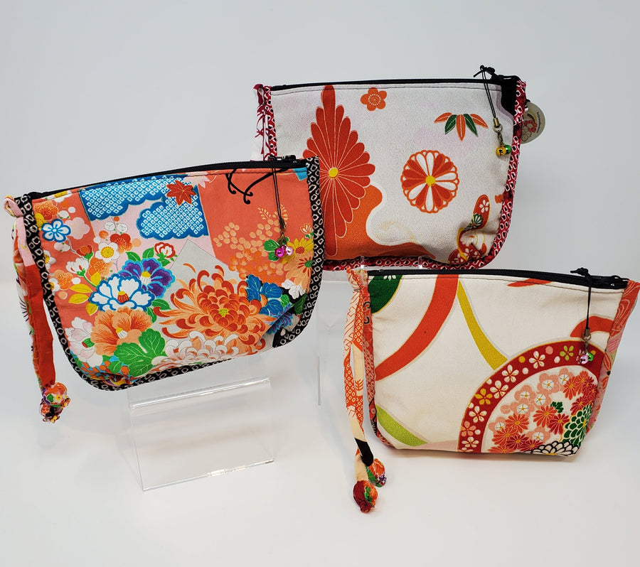 Vintage Girl's Kimono Fabric Jewelry Pouch by Katherine Ragghianti