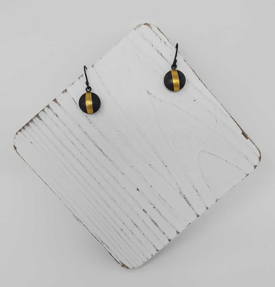 Silver with Gold Keum-boo Earrings by Carolina Andersson  CMA034