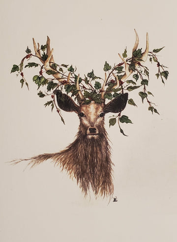 Art Cards by Marie Weichman - Yule Stag