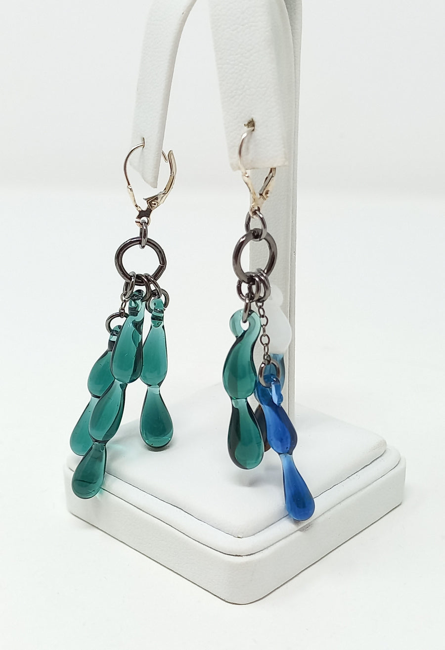 Drip Glass Earrings by Inna Patina