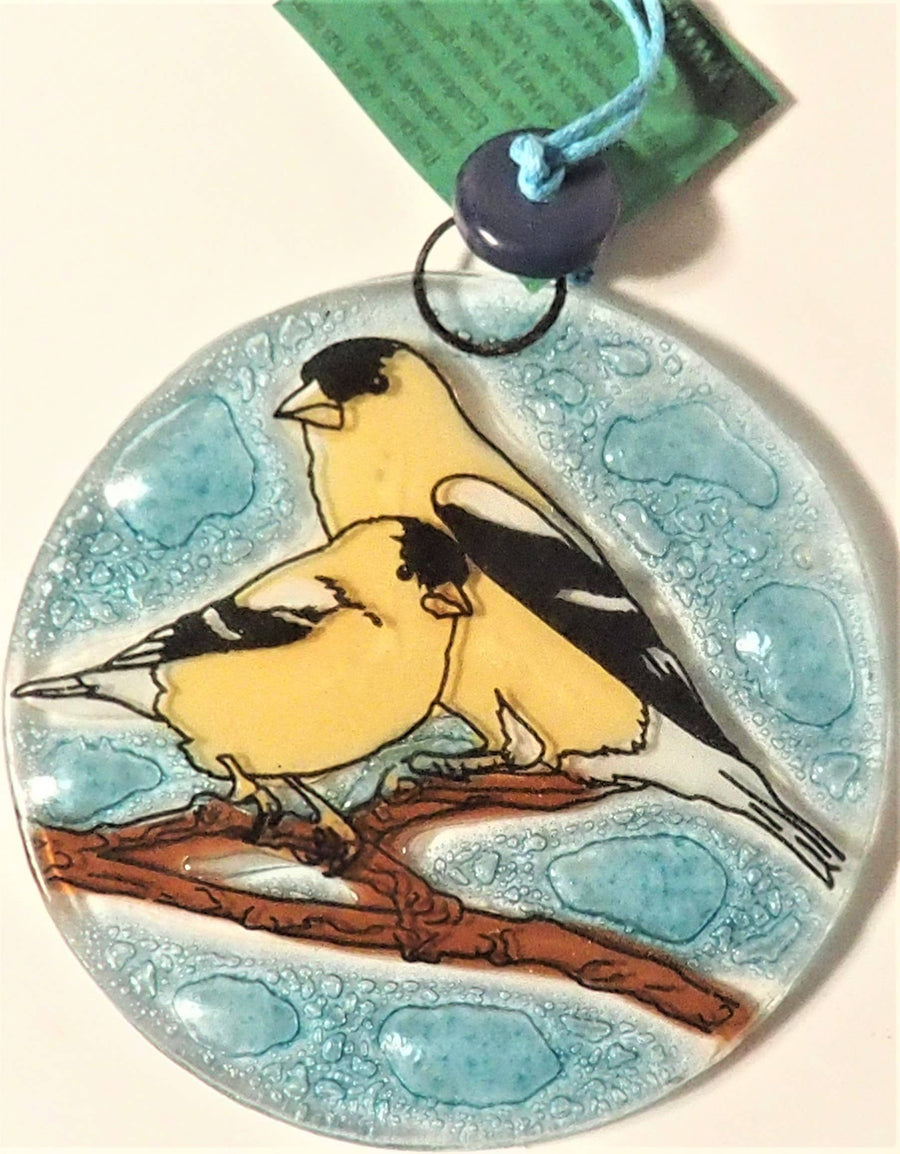 Goldfinches on a Branch Ornament