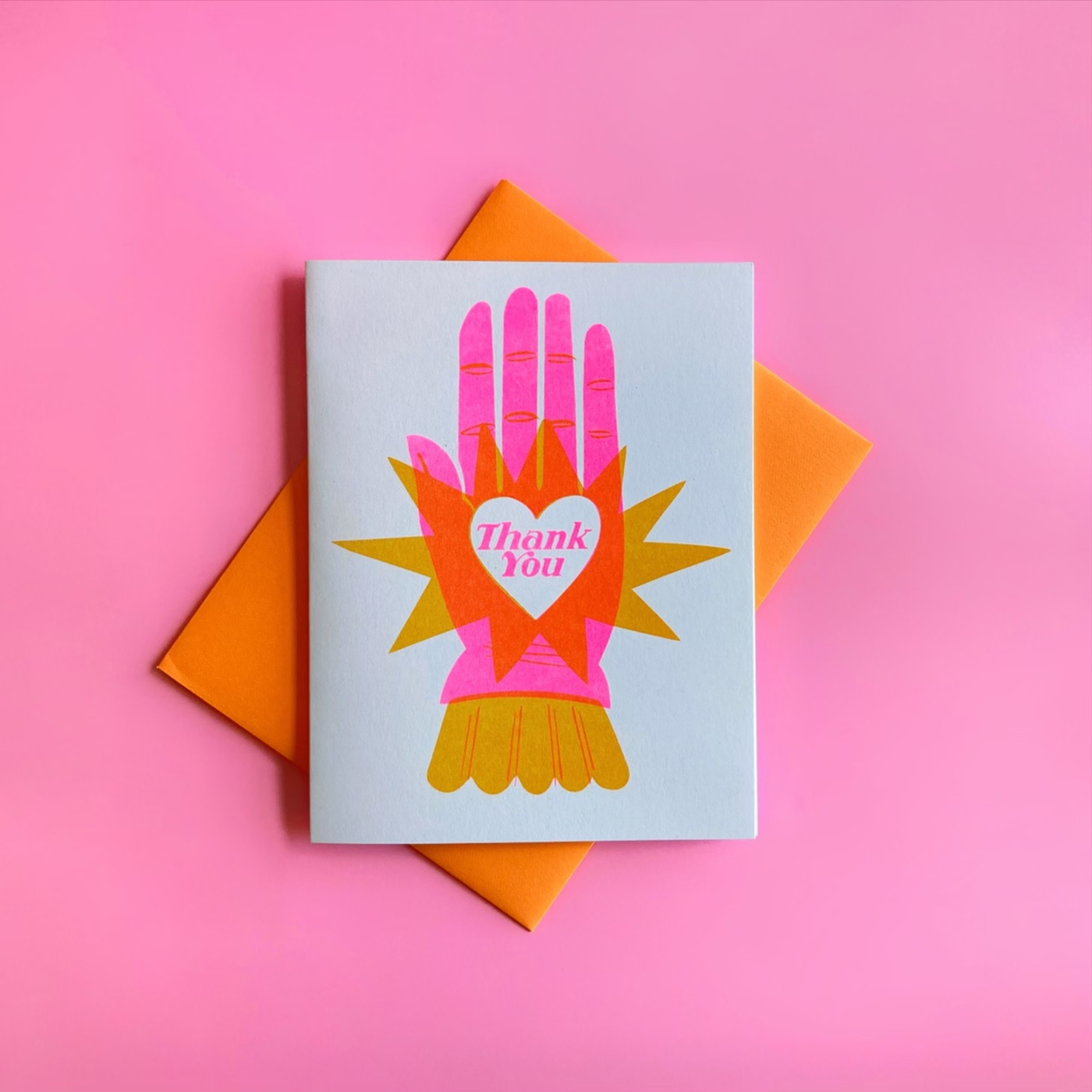 Helping Hand Risograph Thank You Card
