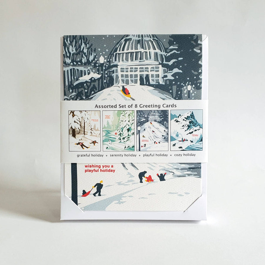 Holiday Landscape Christmas Greeting Card Set of 8